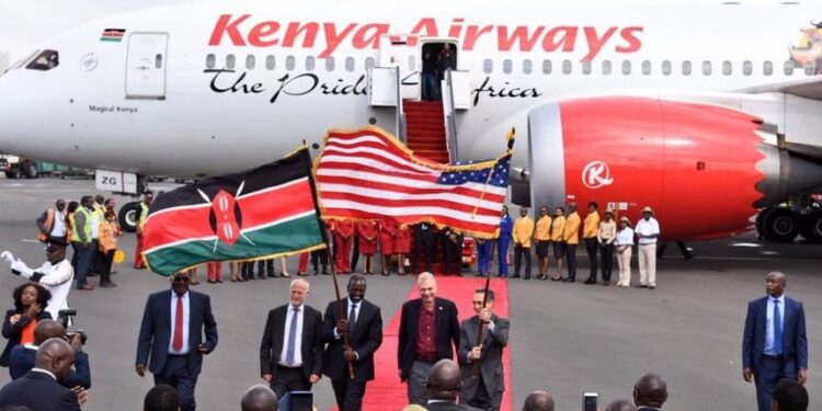 kenya Airways Inaugural flight from New York to Nairobi